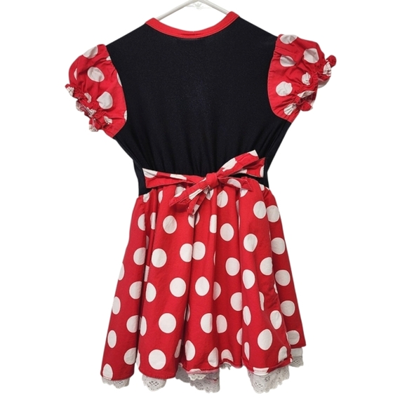 Disney Minnie Mouse Polka Dot Little Girls Dress‎ Size XS - Picture 2 of 9